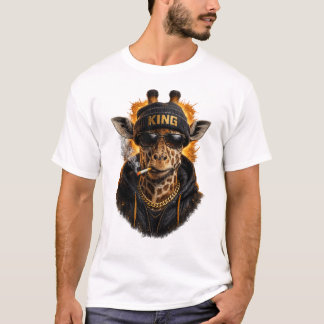 T-Shirt Streetwear Girafe Roi – Animal Urbain Des
