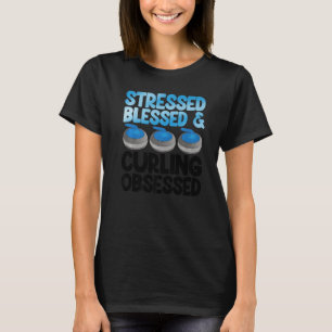 T-shirt Stress Blessed & Curling Men's Greatest Cu du mond