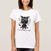T-shirt Stress Chat Funny (Devant)