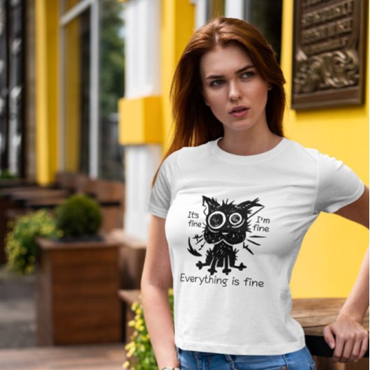 T-shirt Stress Chat Funny