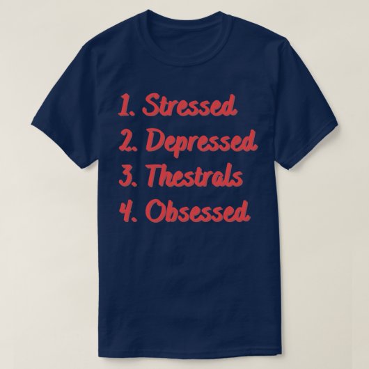 T-shirt Stress Déprimé Thestral Obsédée (Design devant)