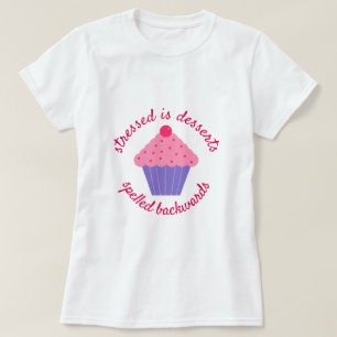 T-shirt Stress est Desserts orthographié à l'envers