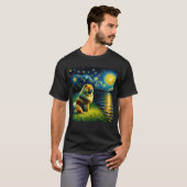T-shirt Stress Night Chow Chow Chien Van Gogh Lover (Devant entier)