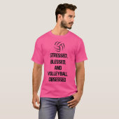 T-shirt Stressé Blessé Et Obsesse Volleyball (Devant entier)