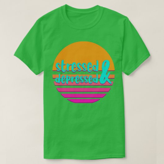 T-shirt Stressé et désespéré (Design devant)