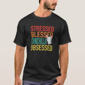 T-shirt Stressed Blessed Chinchilla Obsessed (Devant)