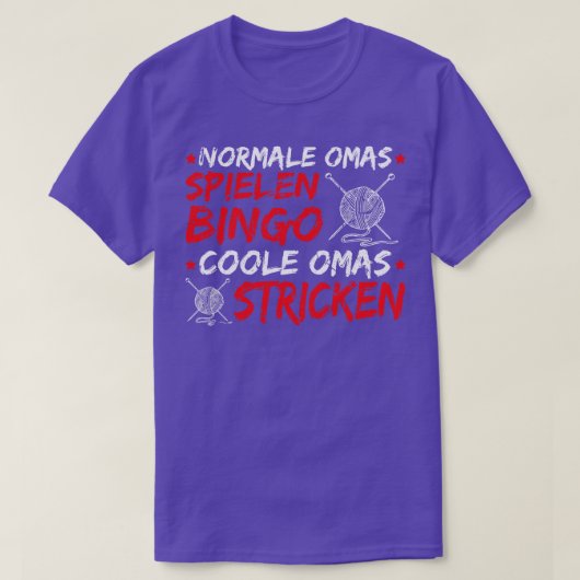 T-shirt Strickerin Geschenk Oma Lustiges Stricken (Design devant)