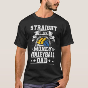 T-shirt Stright Outta argent Volleyball Papa Coach Joueur