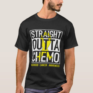 T-shirt Stright Outta Chemo Gold Ribbon Cancer de l'enfanc