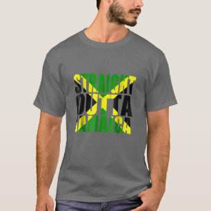 T-shirt Stright Outta Jamaïque Drapeau Fierté cadeau