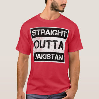 T-shirt Stright Outta Pakistan Voyageur Cadeau Pays Expa