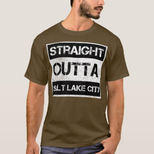T-shirt Stright Outta Salt Lake City Utah Distres Vintages