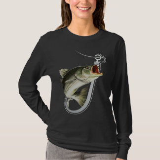 T-shirt Striiped Bass Fishing Fish Hook