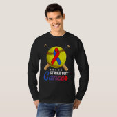 T-shirt Strike Out Pulmonary Fibrosis Awareness Red Blue R (Devant entier)