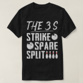T-shirt Strike Spare Split Bowling (Design devant)