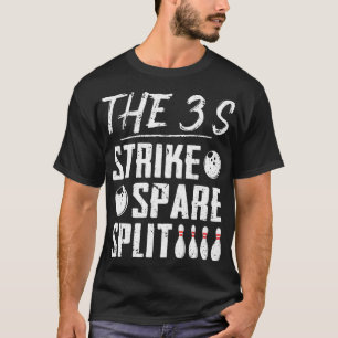 T-shirt Strike Spare Split Bowling