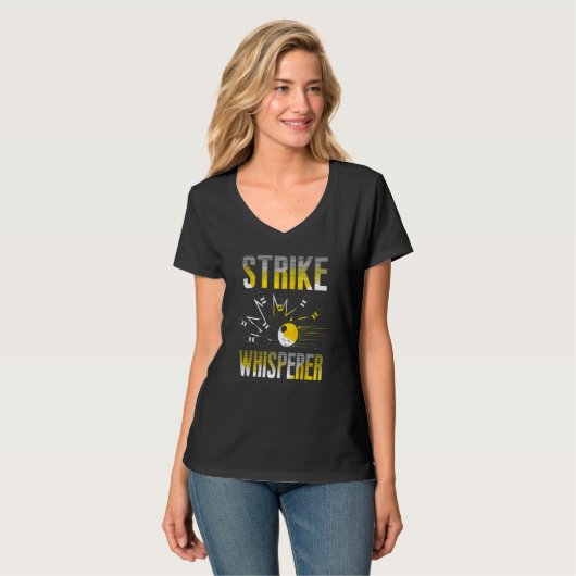 T-shirt Strike Whisperer Bowling  Bowler Team Gag (Devant entier)