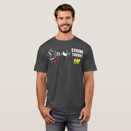 T-shirt String Theory Funny Cat Science Quantum Physics (Devant entier)