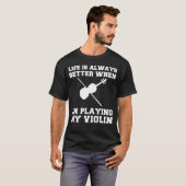 T-shirt Strings of Joy : Lifes Symphony with My Violin! (Devant entier)