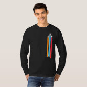 T-shirt Stripes de course spatiale hommes (Devant entier)