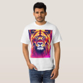 T-shirt "Stripes de saveur : Tee graphique de tigre de fer (Devant entier)