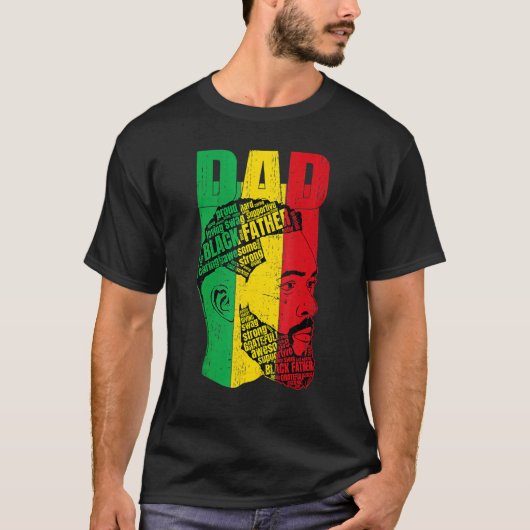 T-shirt Strong Black Papa King Africain Américain (Devant)