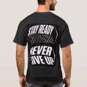 T-shirt strong body strong mind stay ready no panic  (Dos)