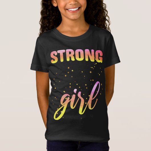 T-Shirt Strong Girl Pastel Star (Devant)