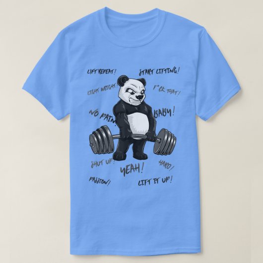 T-shirt Strong Panda Deadlifter SHIR Man Bodybuilder Bear (Design devant)