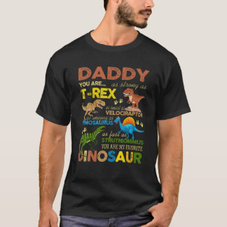 T-shirt Strong Smart Daddy Vous Êtes Mon Fa Dinosaure Favo