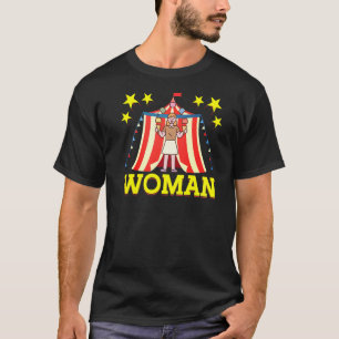 T-shirt Strong Woman Backprint Circus & Clown