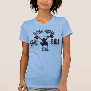T-shirt Strong Woman Barbell Club - Fitness Shirt