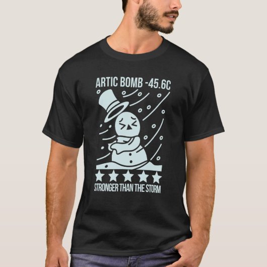 T-shirt Stronger Than The Storm, Arctic Cyclone -45.6 Souv (Devant)