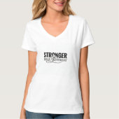 T-shirt Stronger Than Yesterday – Women’s Motivational Gra (Devant)