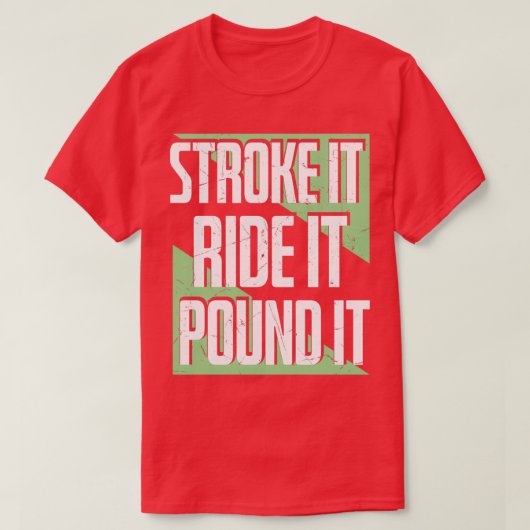 T-shirt Strot It Ride It Pound It Triathlon Sports Enthus (Design devant)