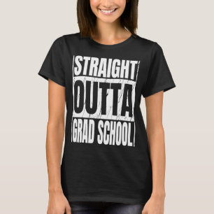 T-shirt Strright Outta Grad School Graduation Kids Boys Gi