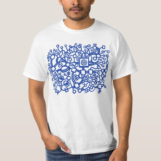 T-shirt Structure Abstraite - bleu marine (Devant)