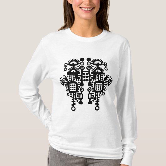 T-shirt Structure Abstraite - Noir et Blanc (Devant)