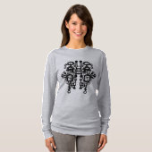 T-shirt Structure Abstraite - Noir et Blanc (Devant entier)
