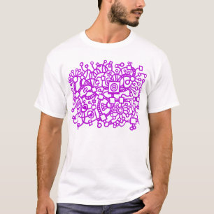 T-shirt Structure Abstraite - Violet
