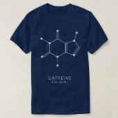 T-shirt Structure chimique de caféine - Noir (Design devant)