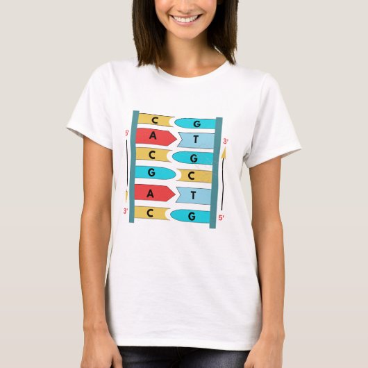 T-shirt Structure de la molécule d'ADN, cadeau de science (Devant)