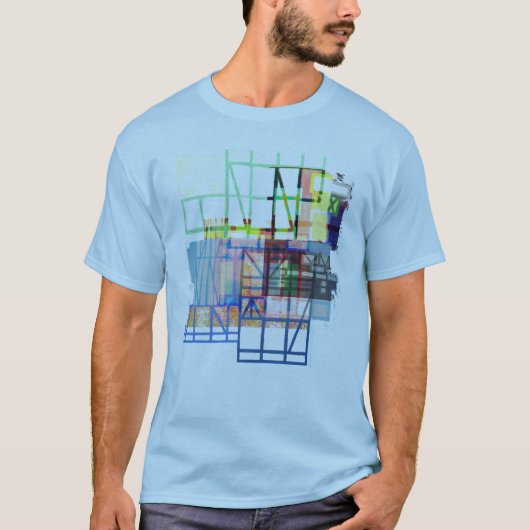 T-shirt structure in blue (Devant)