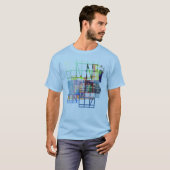 T-shirt structure in blue (Devant entier)