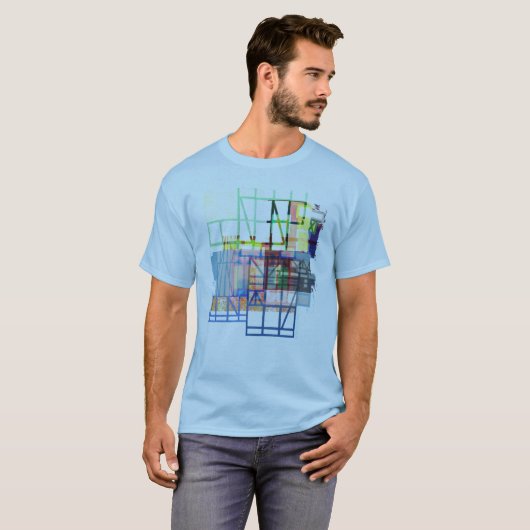 T-shirt structure in blue (Devant entier)