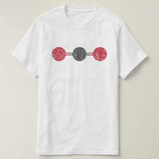 T-shirt Structure moléculaire d'anhydride carbonique (Design devant)