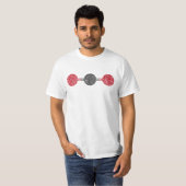 T-shirt Structure moléculaire d'anhydride carbonique (Devant entier)
