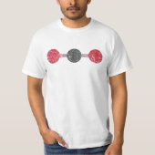 T-shirt Structure moléculaire d'anhydride carbonique (Devant)