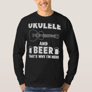 T-shirt Strum et Sip avec Ukulele et la bière Tee Musica