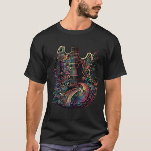 T-shirt Strumming the Rainbow : Guit vibrant et complexe